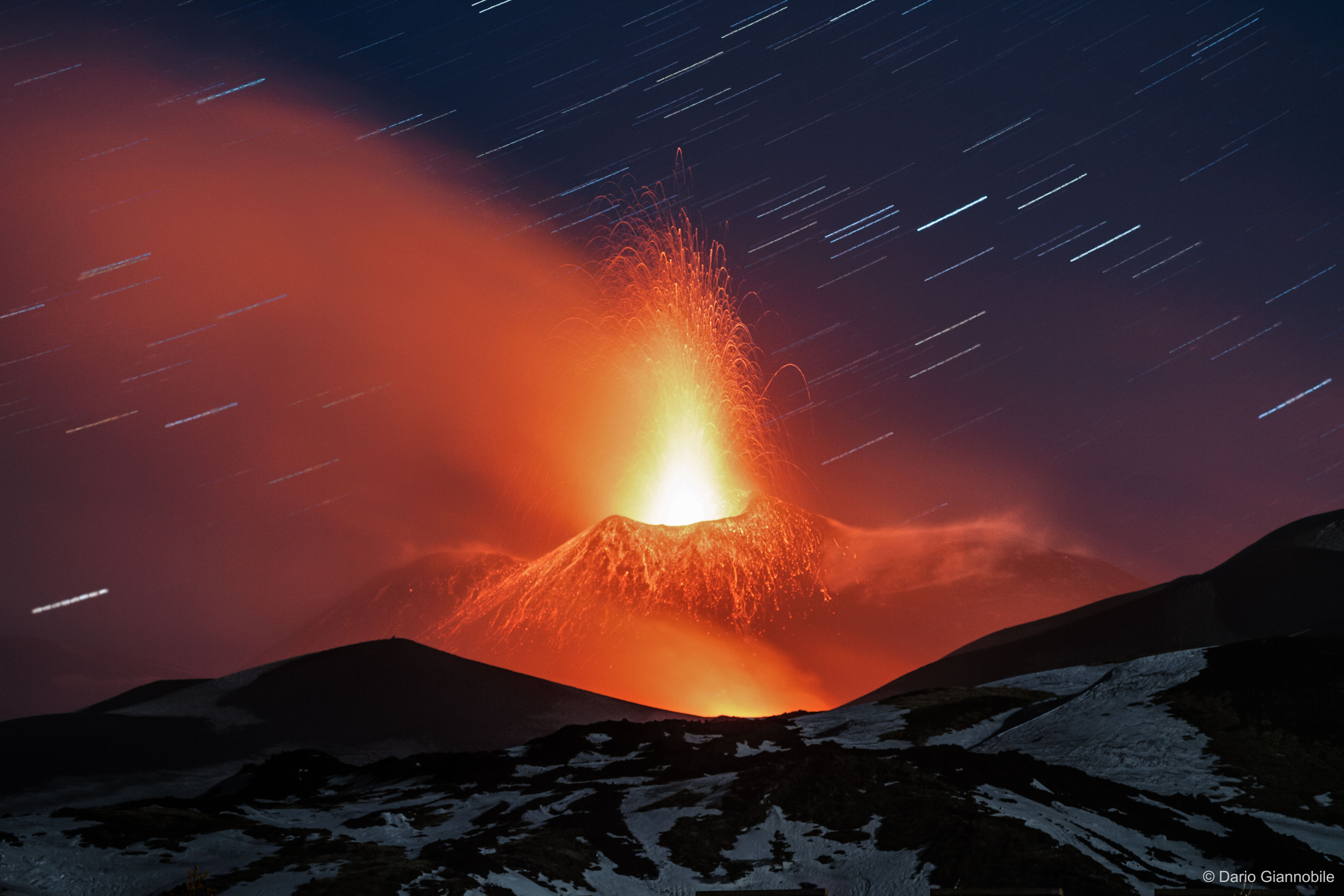 Le panache de lave du Mont Etna