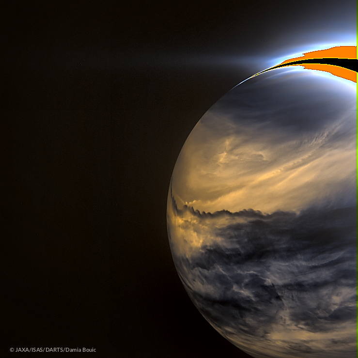 Vénus la nuit, vue dans l\'infrarouge par Akatsuki