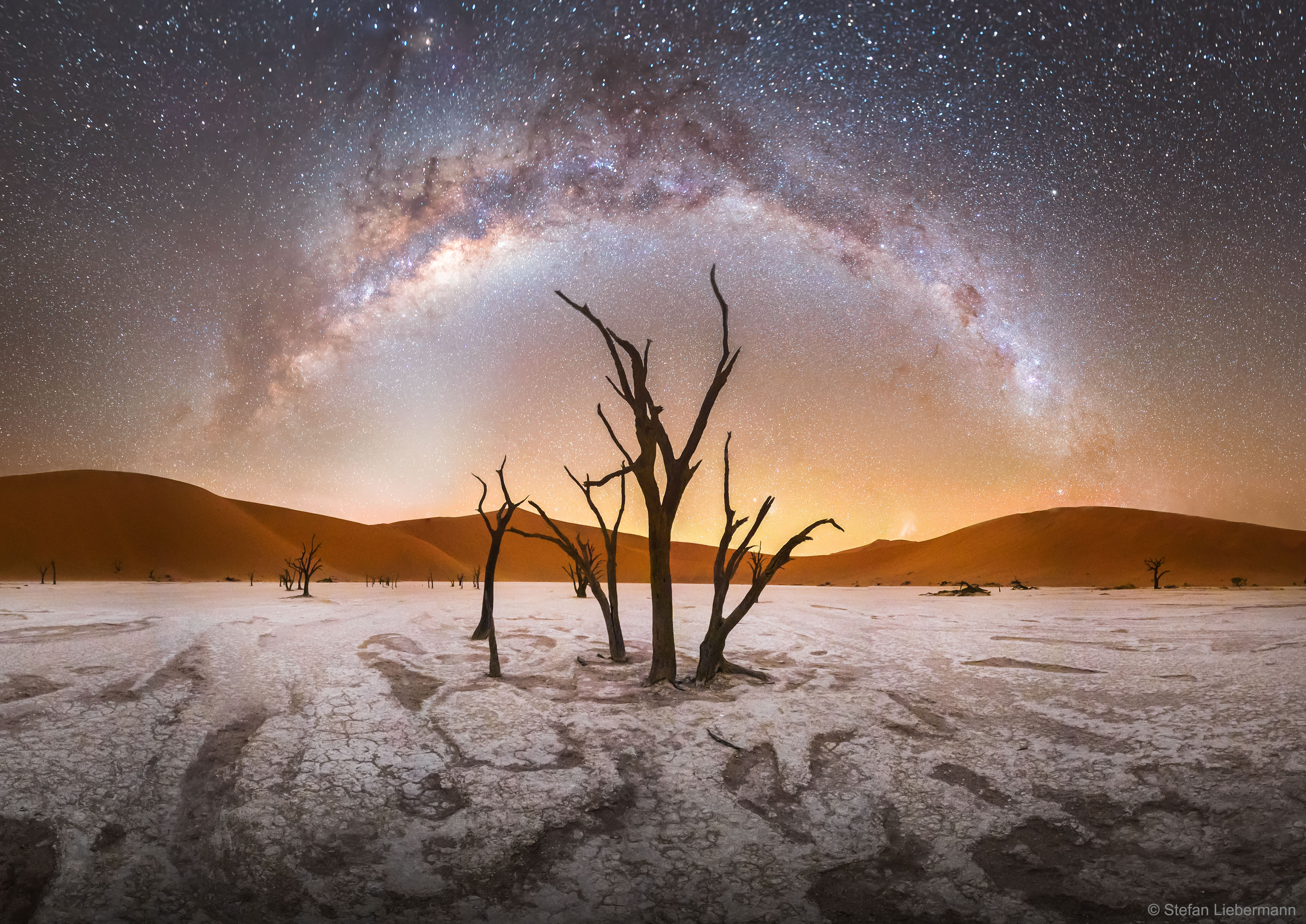 La Voie Lactée au-dessus de Deadvlei en Namibie