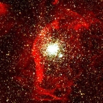 NGC 1850 : nuages de gaz et amas d'étoiles 