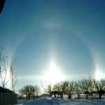 Un halo solaire au solstice d'hiver