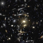 Vue simulée d'un amas de galaxies