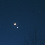 Lune, Mars, Vénus et Spica