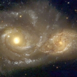 Galaxies spirales en collision