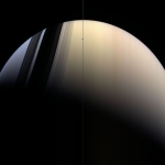 Saturne en bleu et or