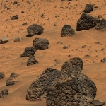 Rocher volcanique sur Mars