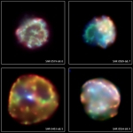 Quatre rémanents de supernovae