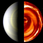 Double vortex au pôle sud de Vénus