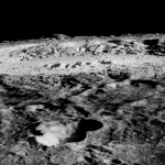 Vue du cratère Copernic par la sonde Lunar Orbiter