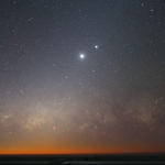 Vénus et Jupiter dans le ciel du soir