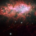 NGC 1569, flambée d'étoiles au coin d'une galaxie irrégulière