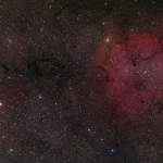 IC 1396 et les champs stellaires environnant