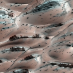 Eboulis de sable noir sur Mars