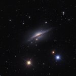 NGC 1055, galaxie en boite