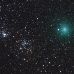  La comète Hartley dans les parages d’un double amas