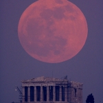 Super Lune sur le Parthénon