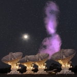 Les jets radio de Centaurus A comparés à la Lune