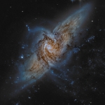 NGC 3314, galaxies dans la ligne de mire