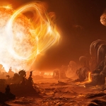 Lever de Soleil à haut risque sur Gliese 876d