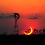 Eclipse partielle sur le Texas