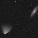 La comète et la galaxie
