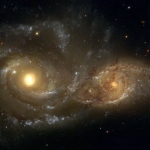 Galaxies spirales en collision