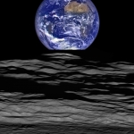 Coucher de Terre depuis l'orbite lunaire