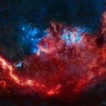 Orion en rouge et bleu