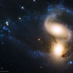 Collision de galaxies dans le Quintette de Stephan