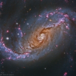 La galaxie spirale barrée NGC 1672