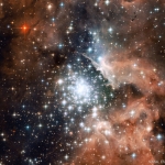Flambée d'étoiles en amas dans NGC 3603