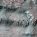 Coulées de lave martienne en 3D
