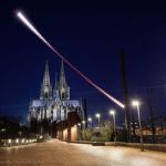 L'éclipse de Lune au-dessus de la cathédrale de Cologne