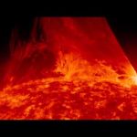Une protubérance solaire éruptive filmée par SDO