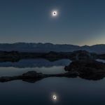 Le reflet d'une éclipse totale de soleil