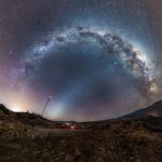 Voie lactée et lumière zodiacale sur le Chili