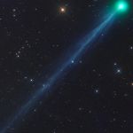 La queue d'ions de la nouvelle comète Swan