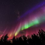 Drapeau d'aurores sur la Suède