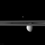 Des lunes et les anneaux de Saturne