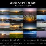 Le lever du soleil de l'équinoxe autour du monde
