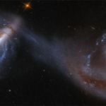 Arp 87, fusion de galaxies vue par Hubble