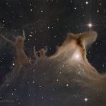 Les formes poussiéreuses de la nébuleuse du Fantôme