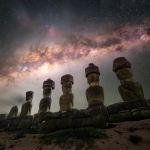 Les gardiens de Rapa Nui sous la Voie lact&eacute;e