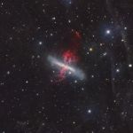 M82 galaxie &agrave; sursaut de formation avec un supervent