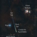 La com&egrave;te R3 PanSTARRS et Orion