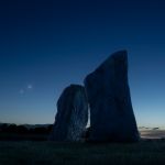 La conjonction de V&eacute;nus et Jupiter depuis Avebury