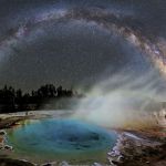 La Voie lact&eacute;e sur le Yellowstone