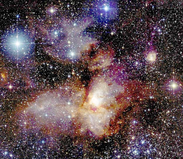 La région de formation d\'étoiles RCW38 par 2MASS