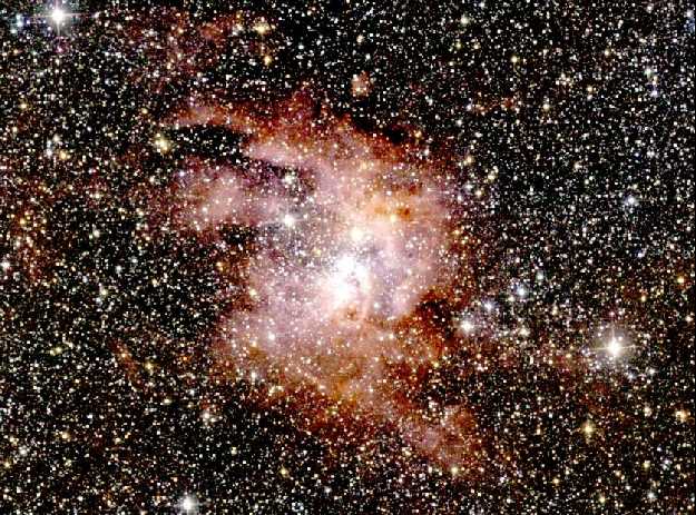 La nébuleuse géante par émission NGC 3603 en infrarouge