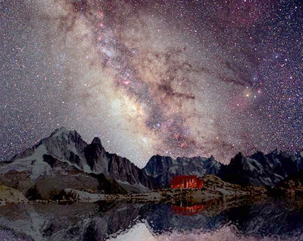 La Voie Lactée au-dessus du Mont Blanc